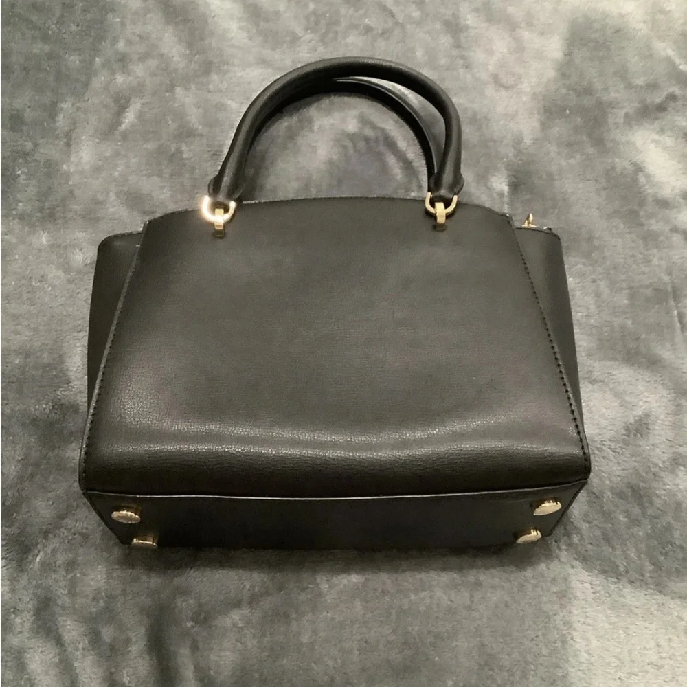 Michael Kors Ellis Small  Satchel Black Leather Handbag NWOT - Picture 10 of 11